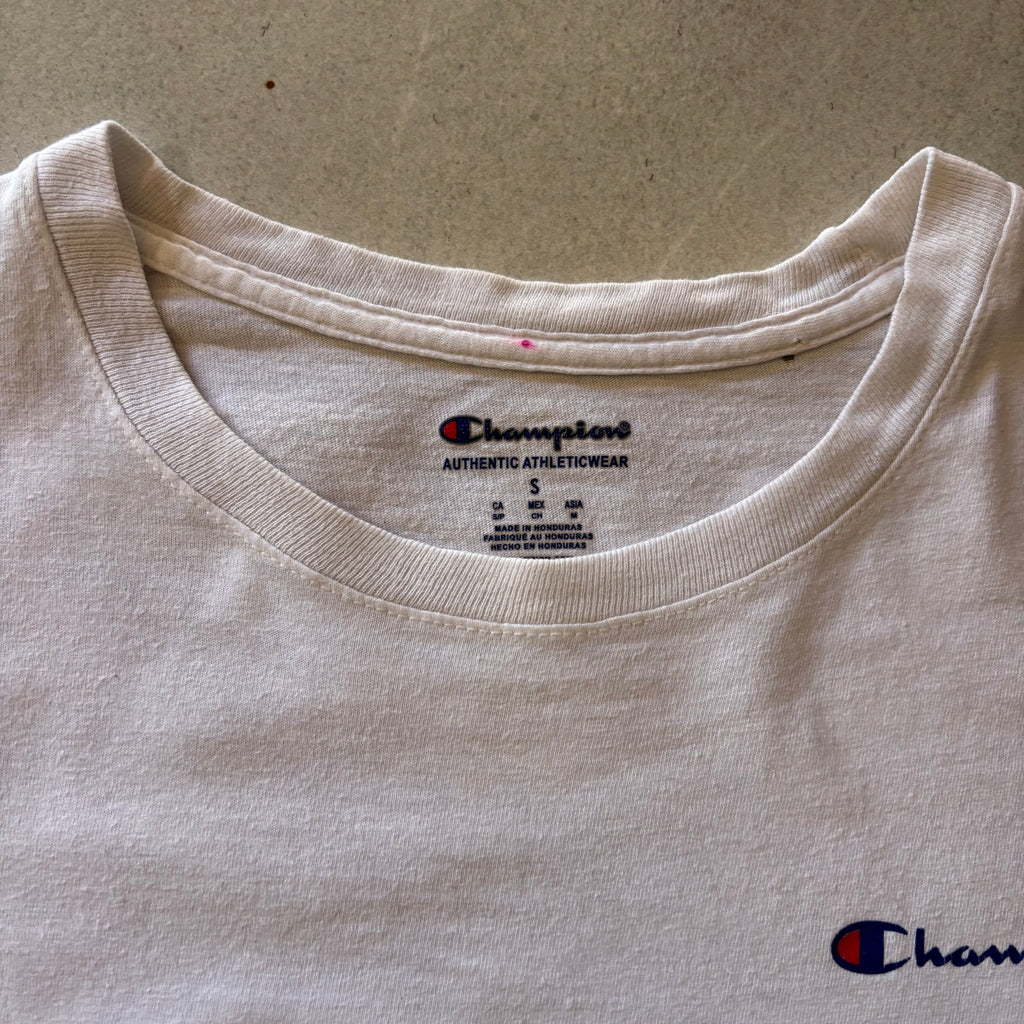 (S) CHAMPION FULL WHITE TEE
