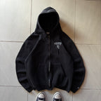 (L) NAVY VINTAGE HOODIE FULL ZIP