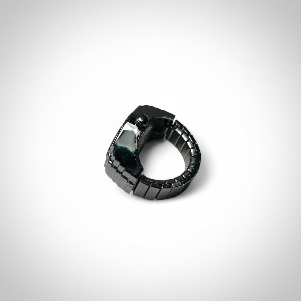 RING WATCH SILVER BLACK