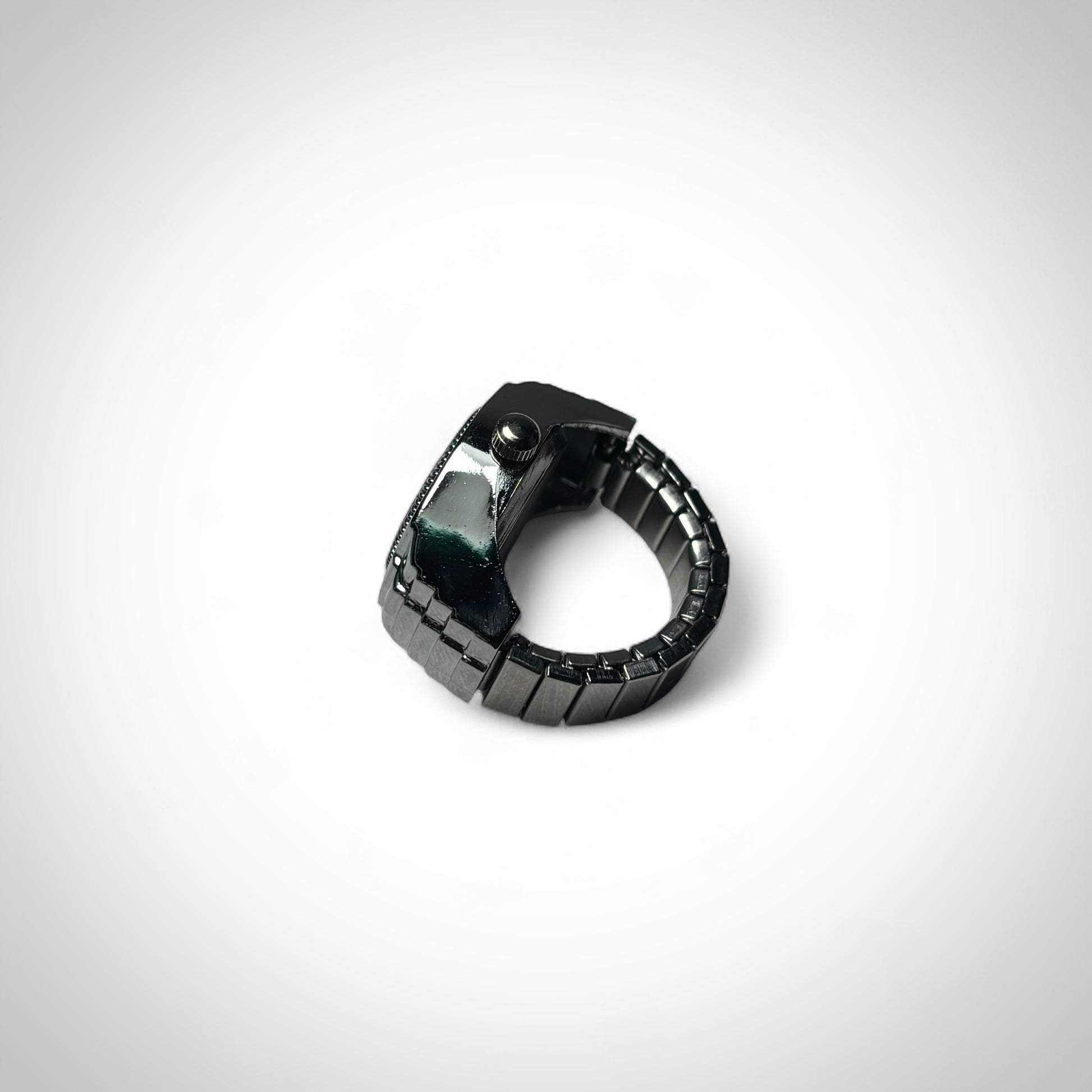 RING WATCH SILVER BLACK