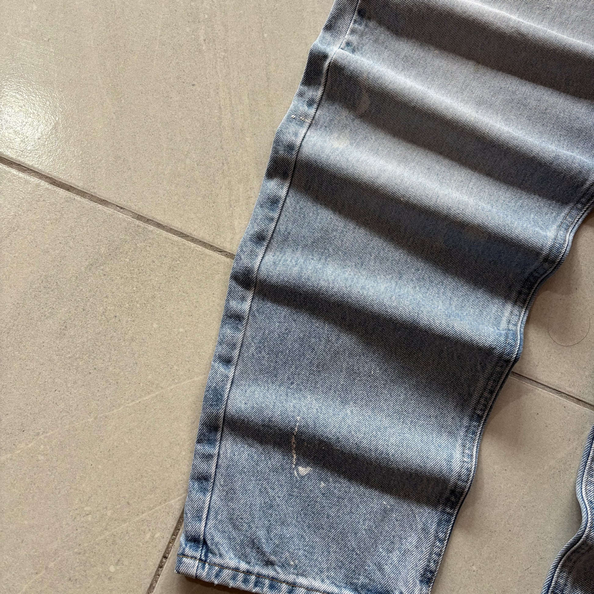 (36/32) CARHARTT BIG LOGO DENIM WORK PANT