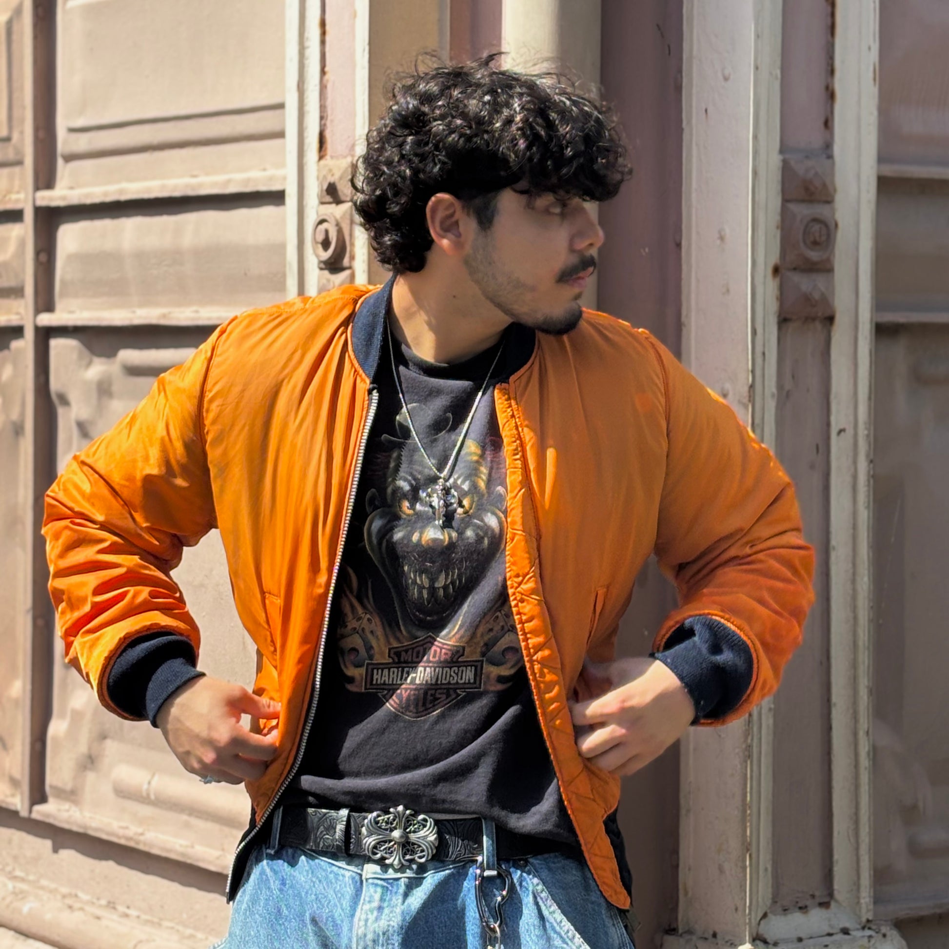 (S) VINTAGE ALPHA INDUSTRIES M1 BOMBER JACKET