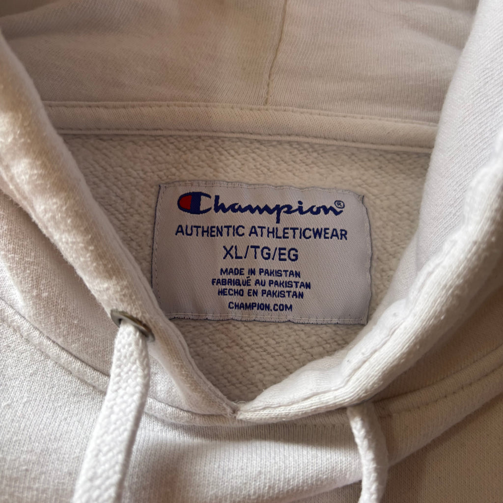 (Xl) CHAMPION WHITE HOODIE