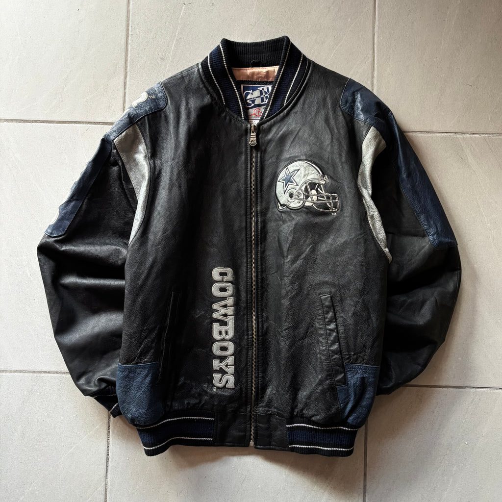 (L) VINTAGE 90's NFL COWBOYS LEATHER JACKET