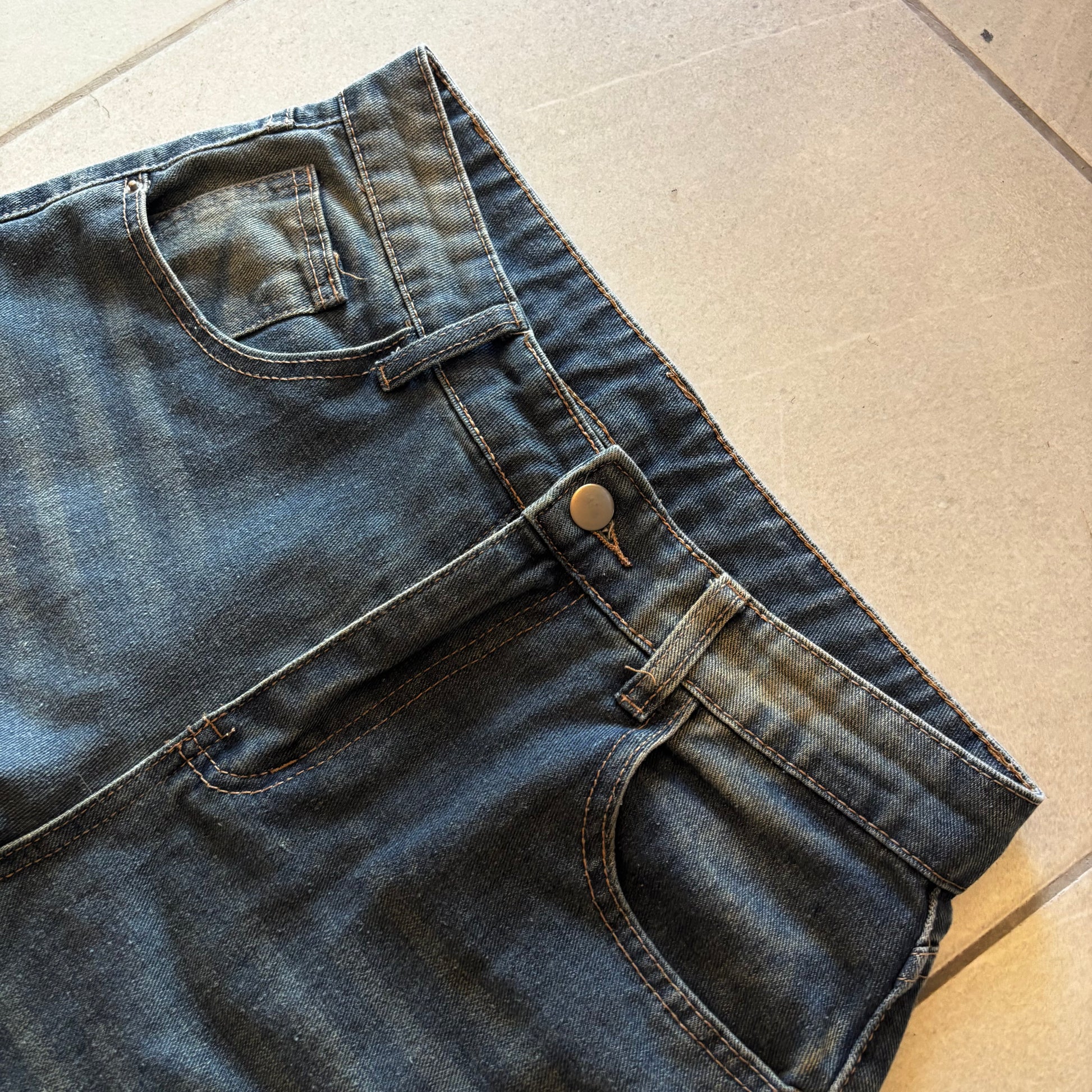 (30/32) DENIM BAGGY WASHED
