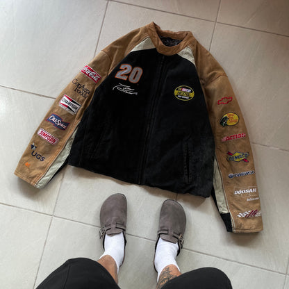 (L Boxy) Chase WILSONS LEATHER Jacket - Tony Stewart NASCAR Home Depot - PERFECT FIT