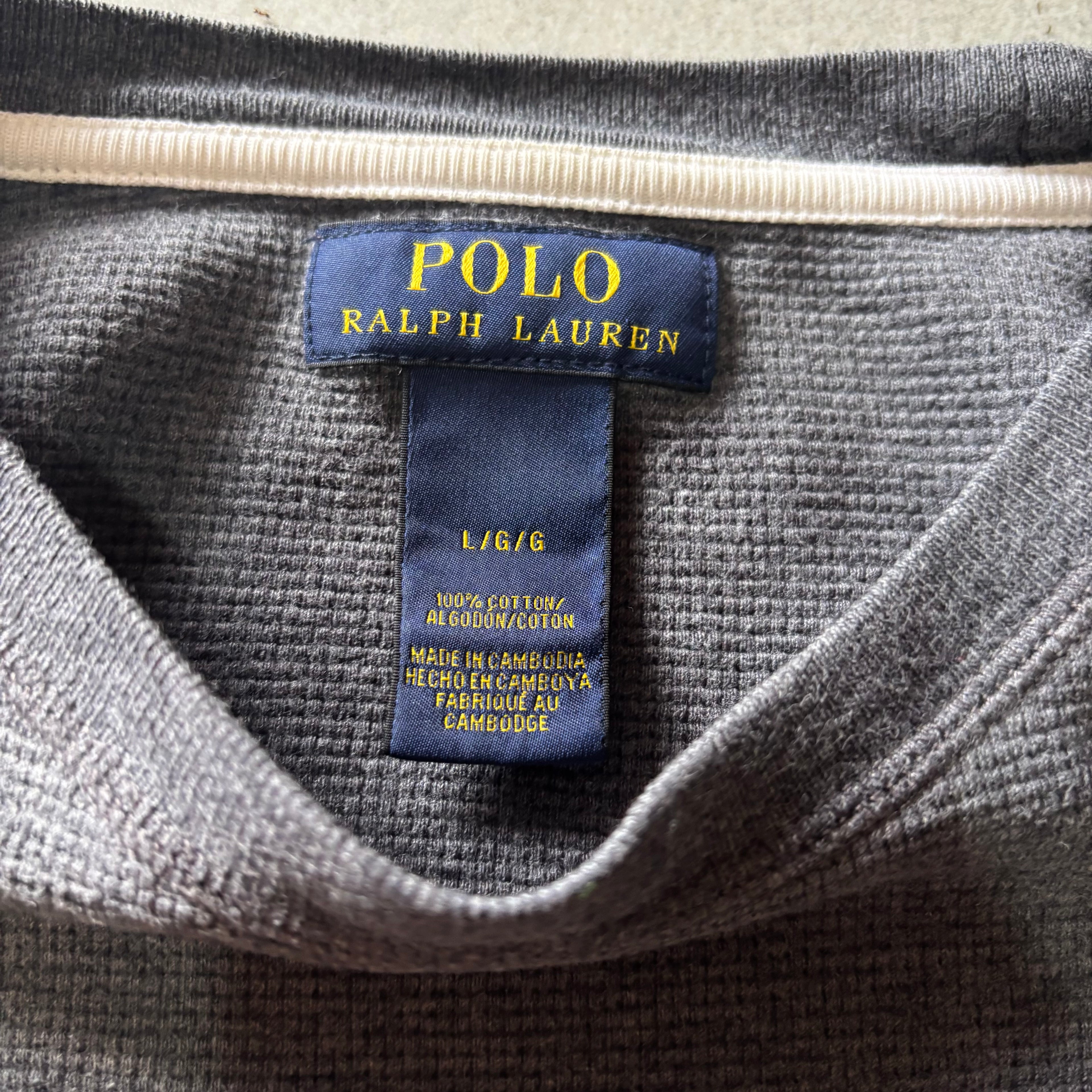 (L) RALPH LAUREN THERMAL GRAY