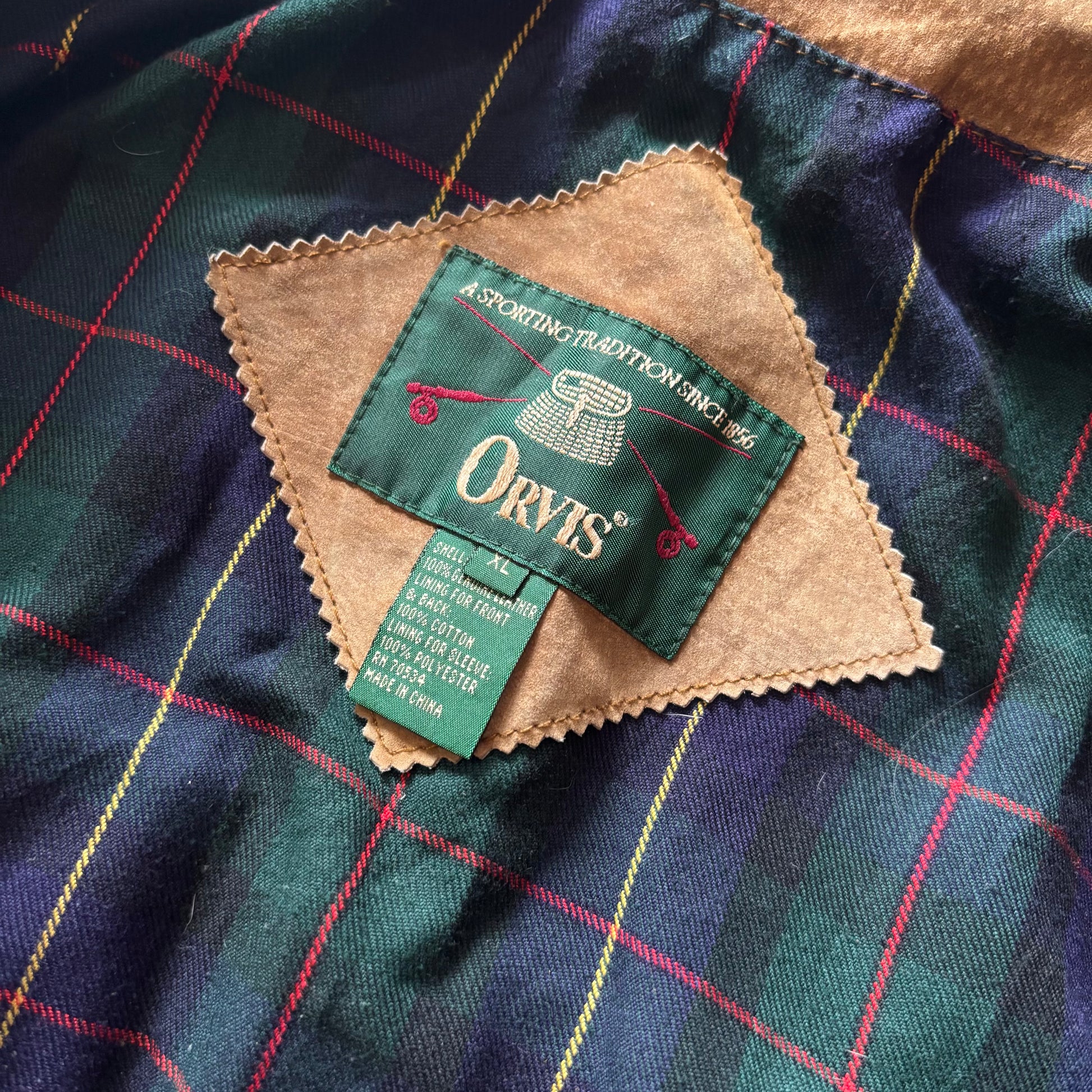 (Xl) ORVIS LEATHER JACKET