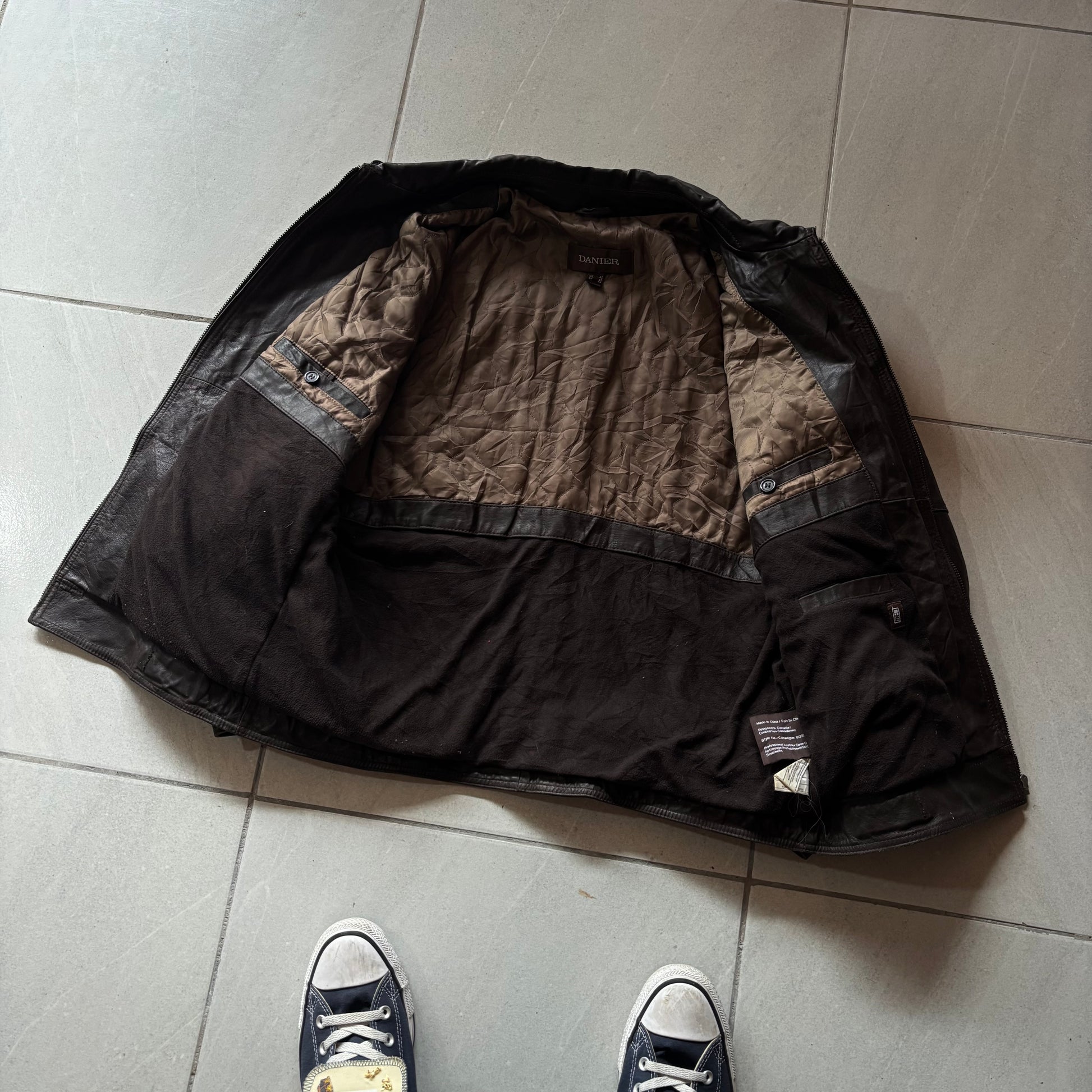 (L) DANIER LEATHER JACKET MOCCA