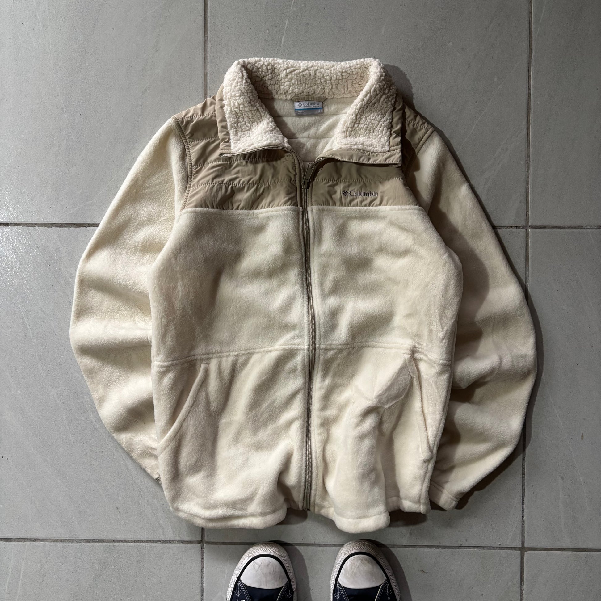 (M) COLUMBIA FLEECE JACKET BEIGE
