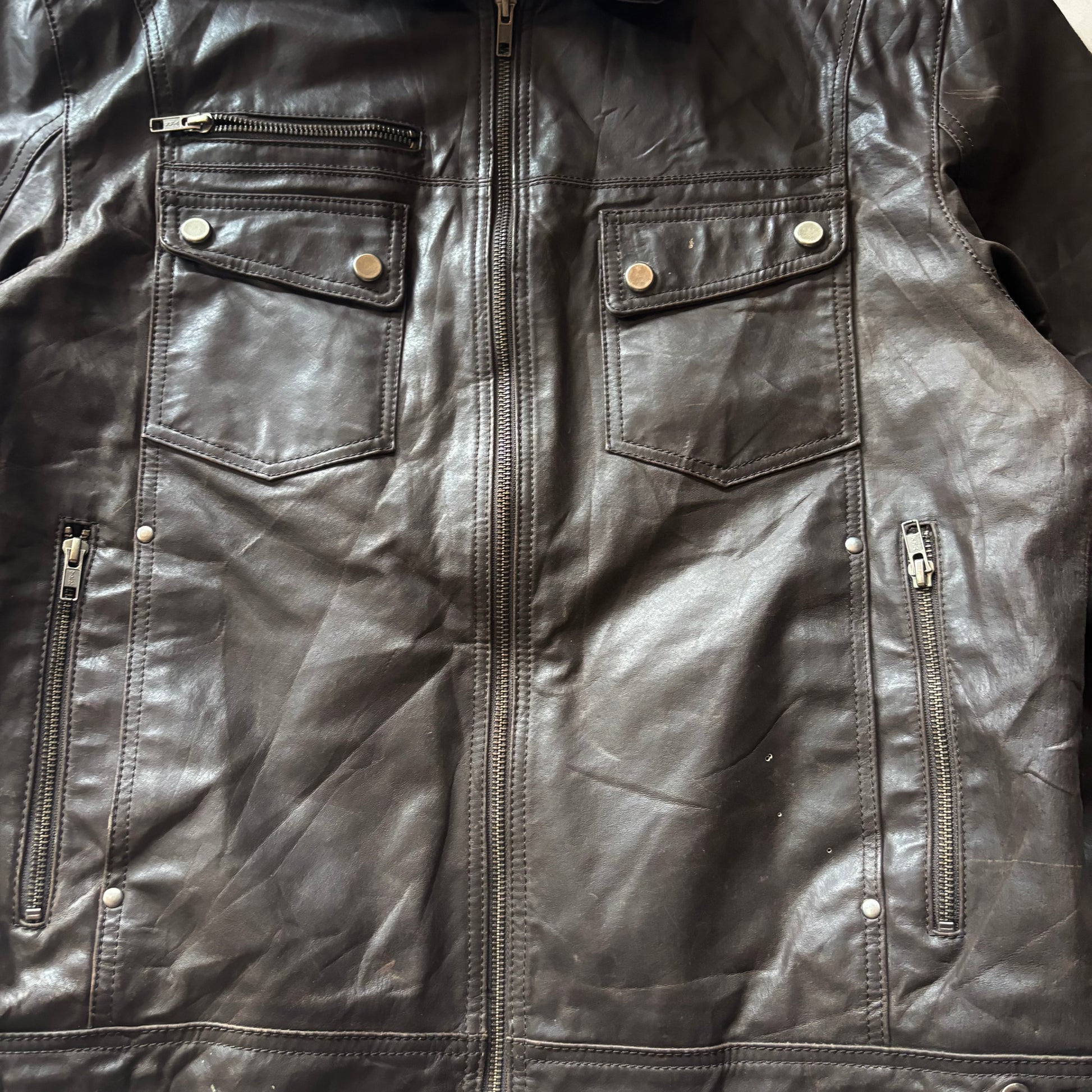 (L) DANIER LEATHER JACKET MOCCA