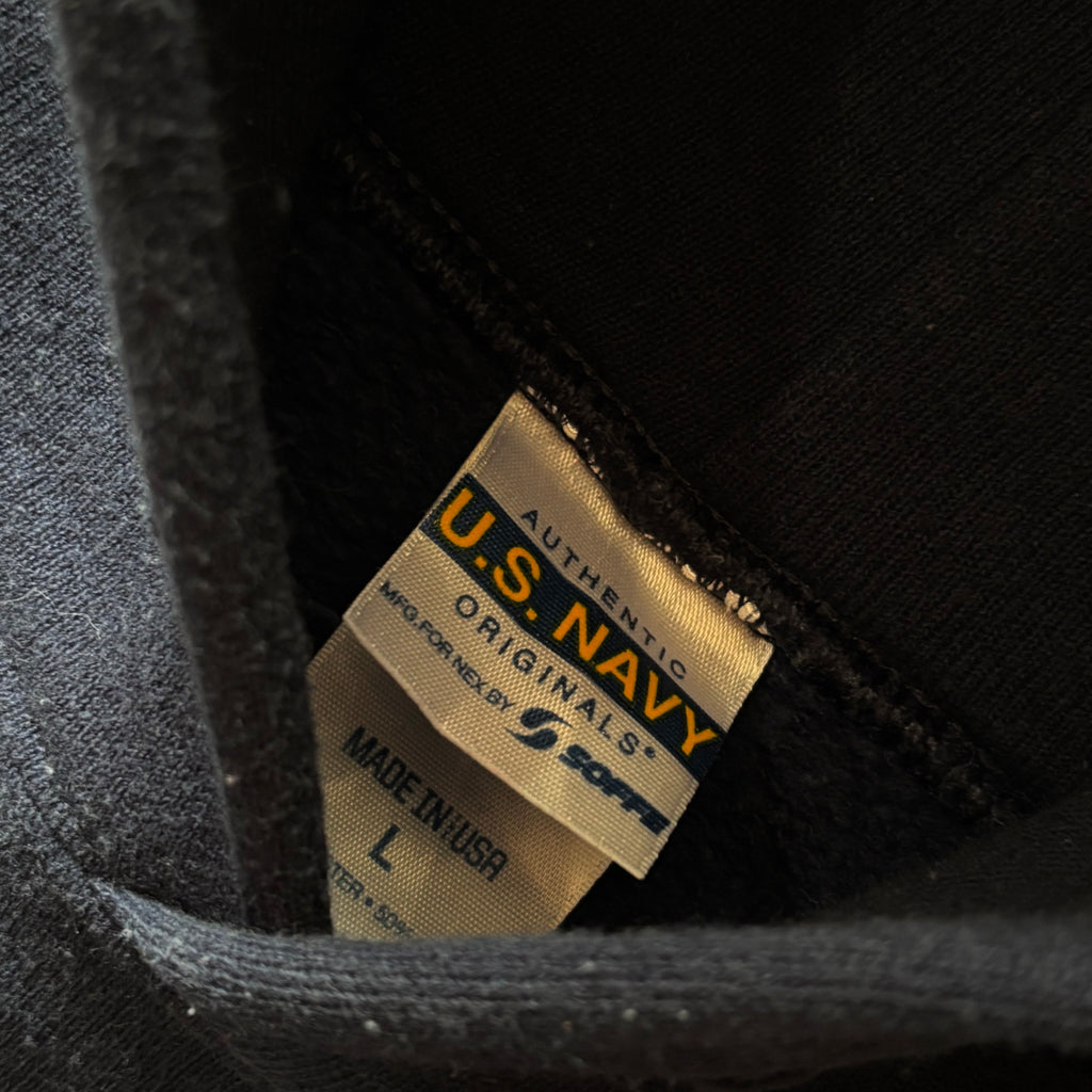 (L) NAVY VINTAGE HOODIE REFLECTIVA
