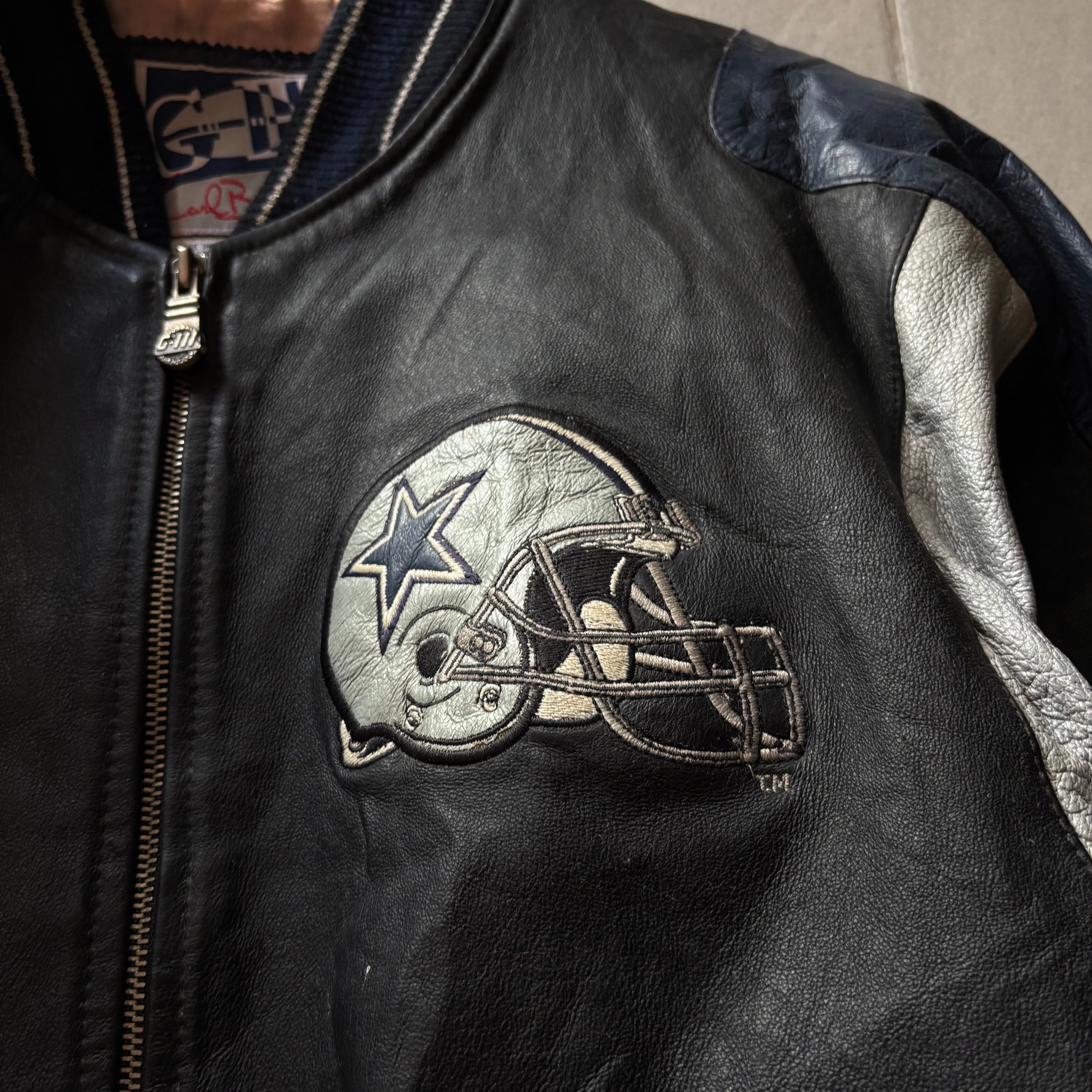 (L) VINTAGE 90's NFL COWBOYS LEATHER JACKET