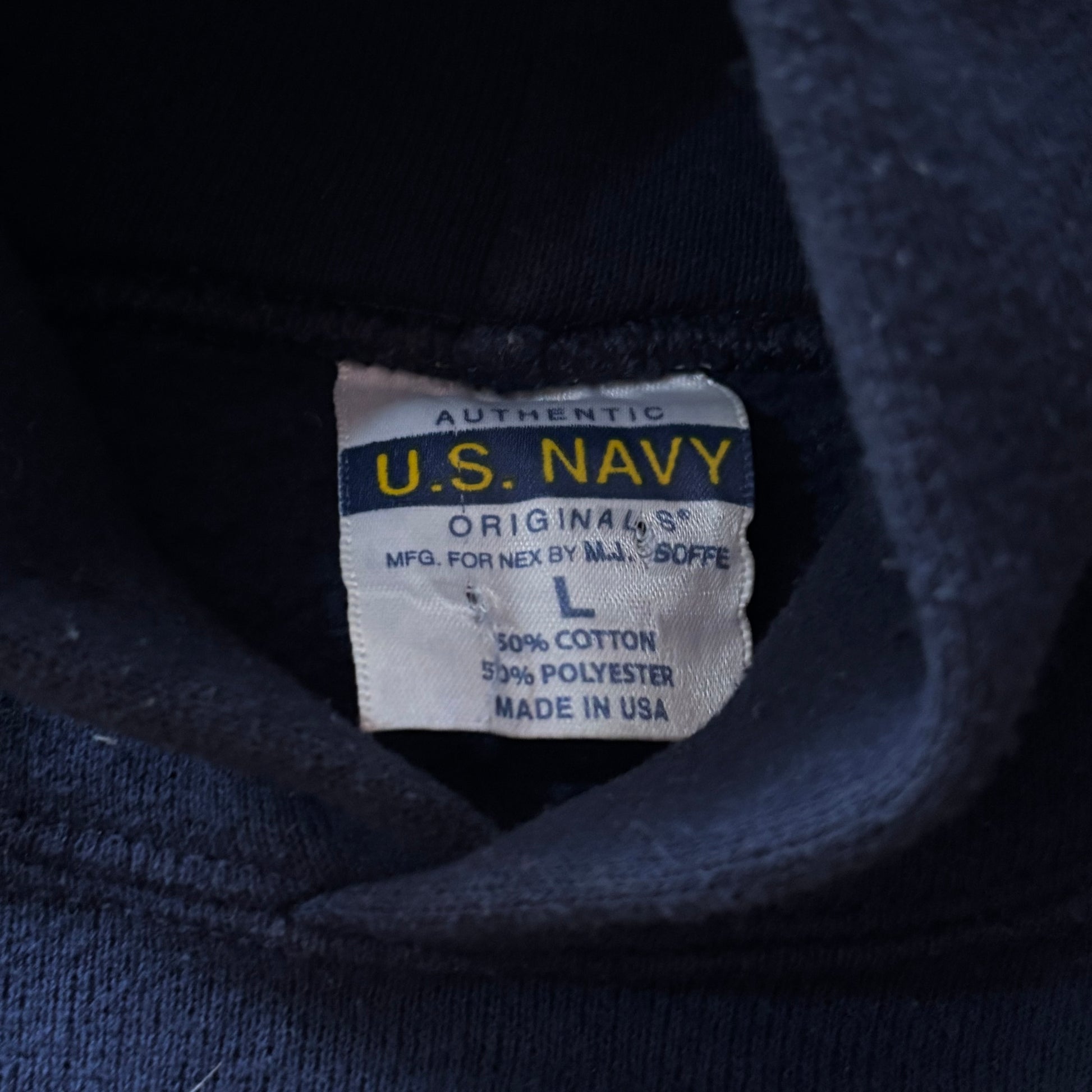 (FIT M) VINTAGE US NAVY HOODIE - REFLECTIVE