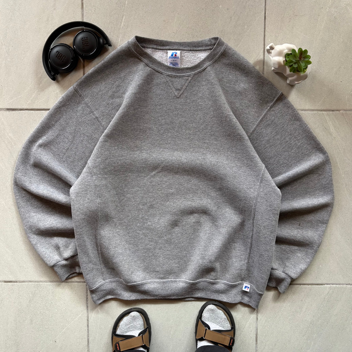 (L) RUSSELL CREWNECK GREY