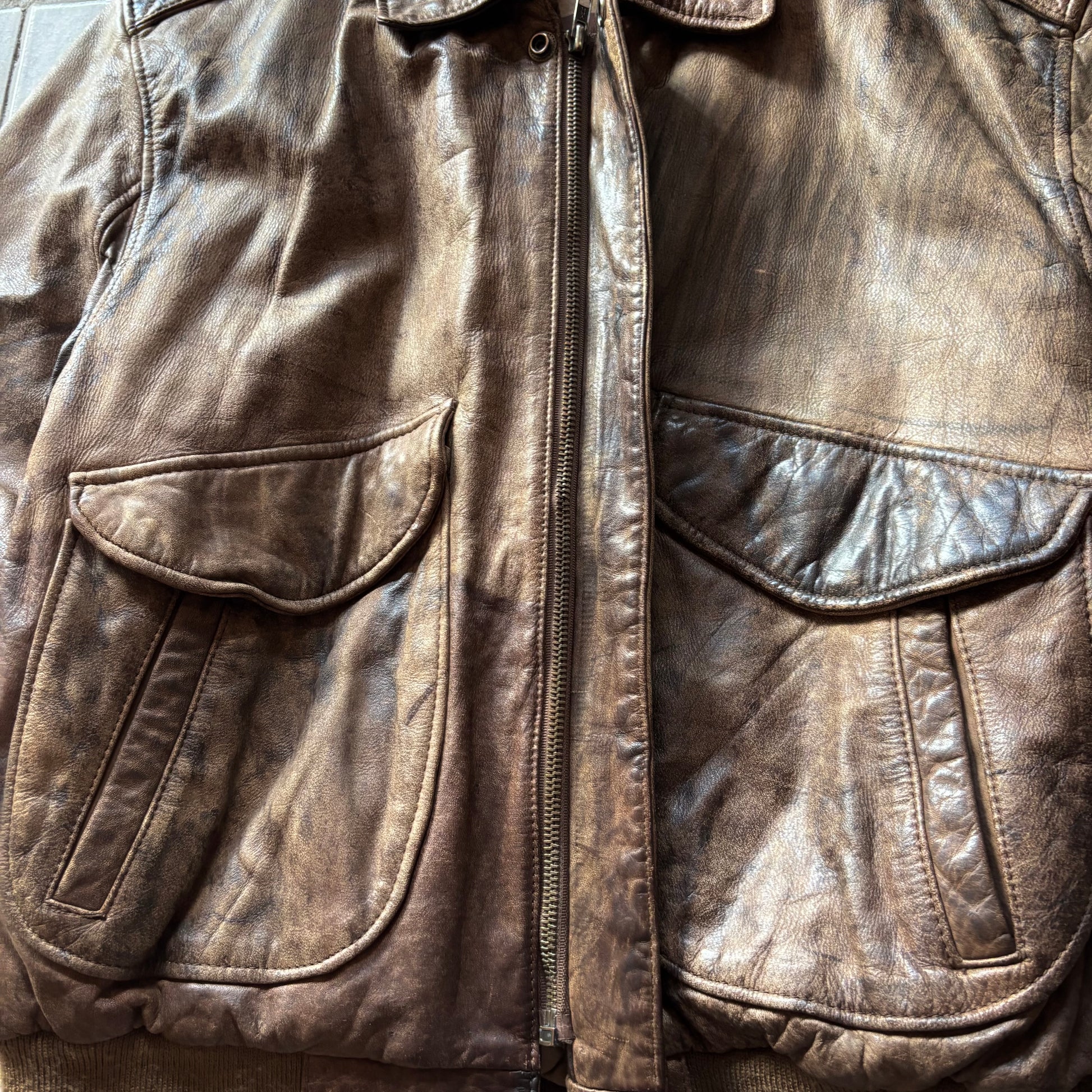 (M BOXY) VINTAGE HUNT CLUB PERFECT LEATHER JACKET