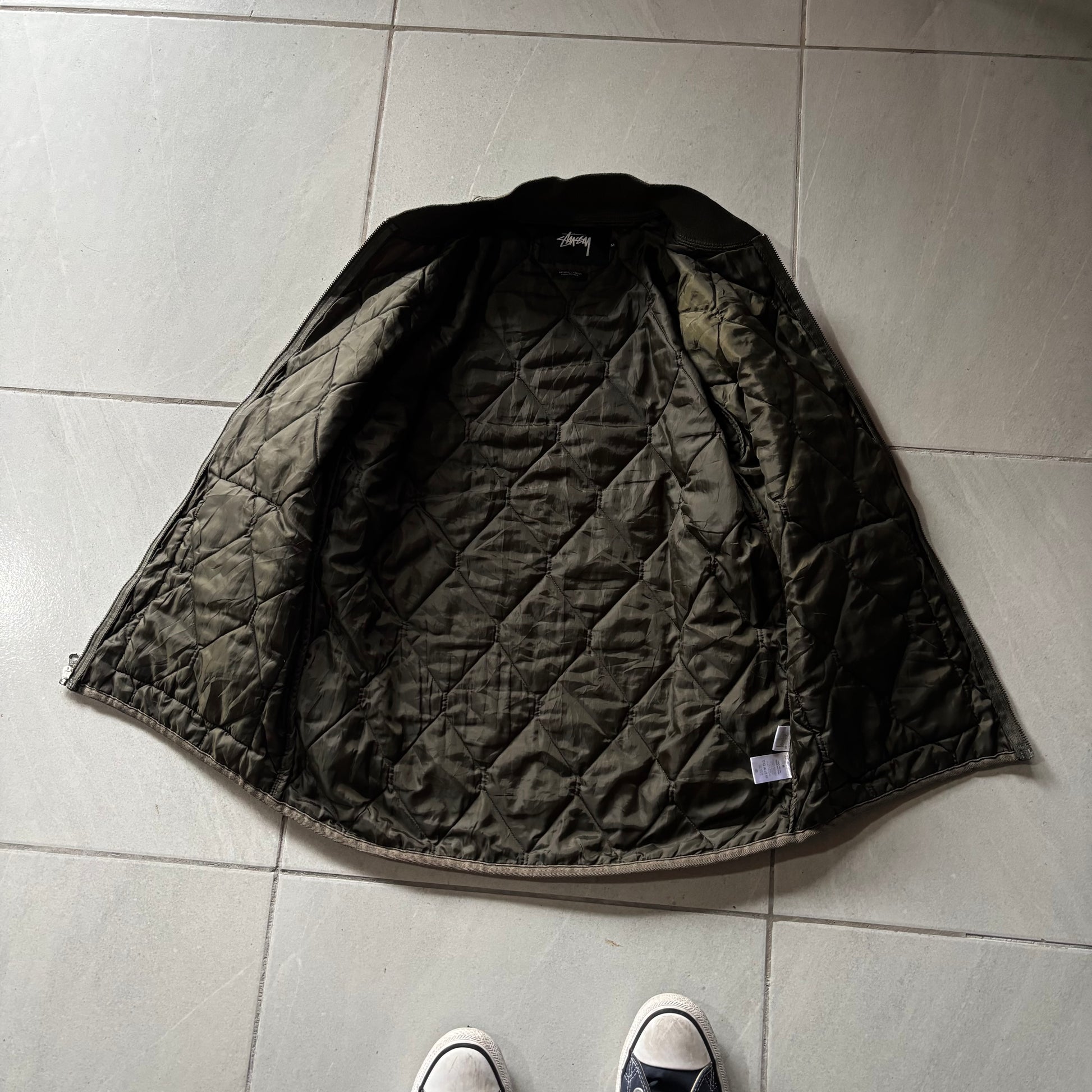 (M FIT L) STUSSY RARE MILITARY BOMBER JACKET