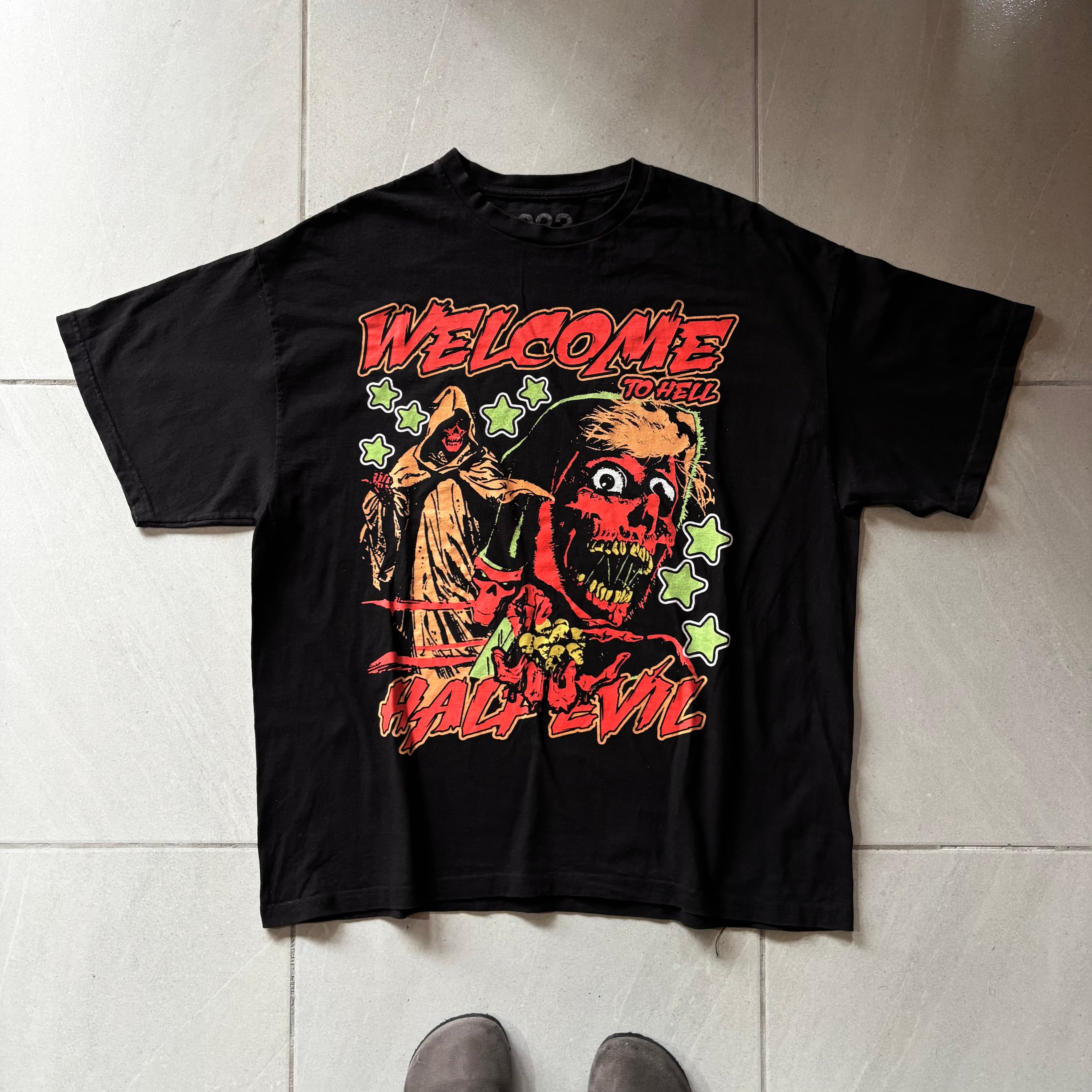 (L OVERSIZED) 333 HALF EVIL TEE