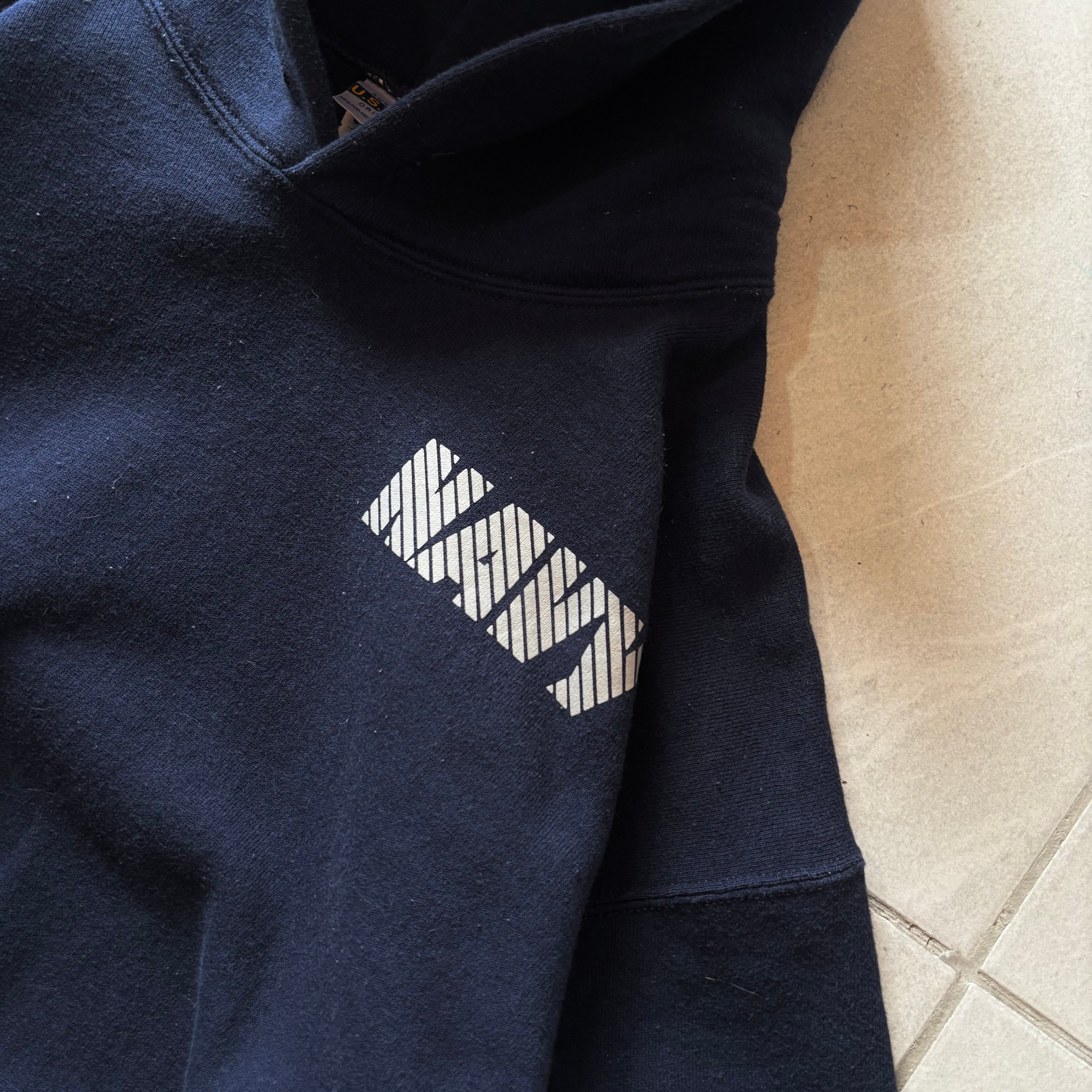 (L) NAVY VINTAGE HOODIE REFLECTIVA