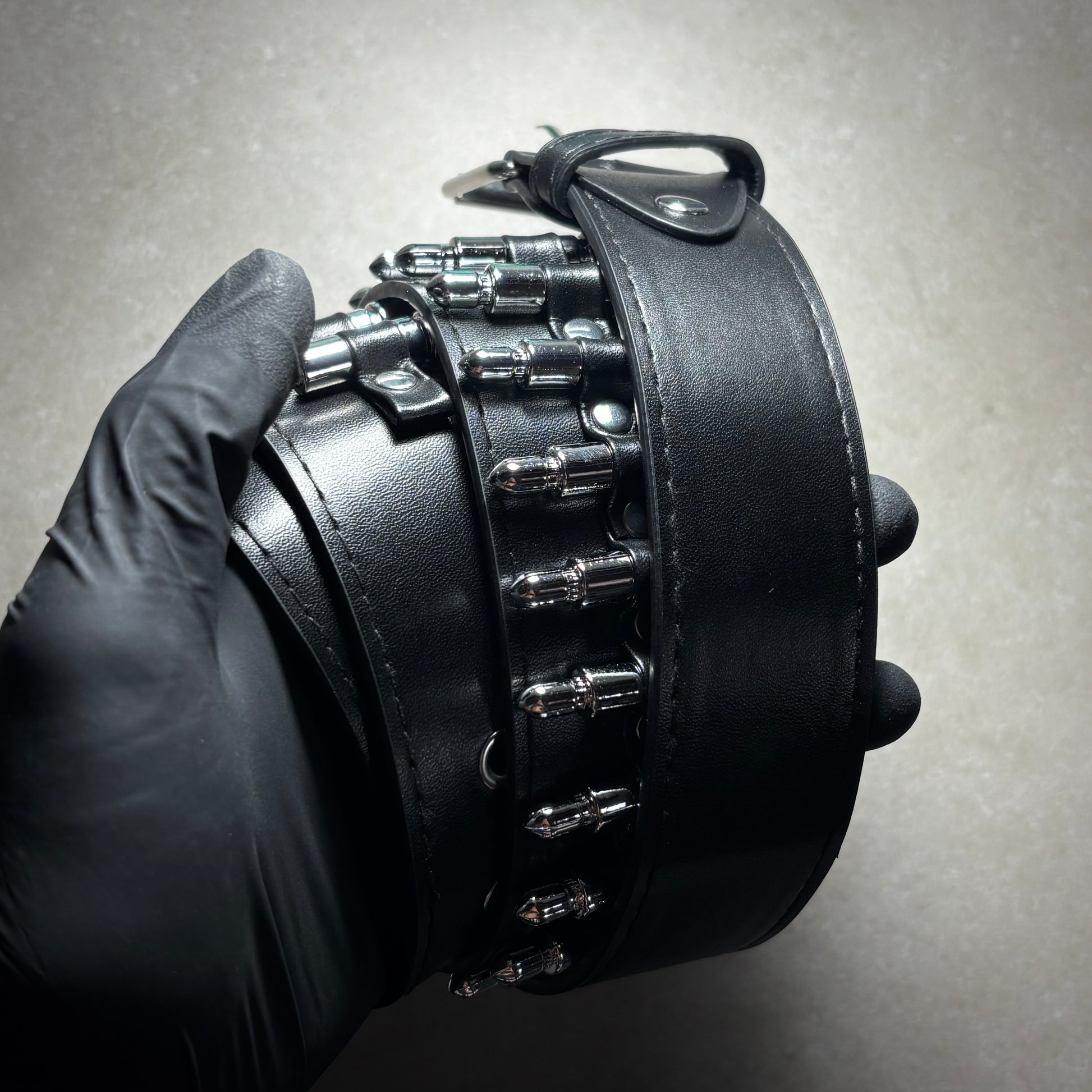 LEATHER BULLETS BELT