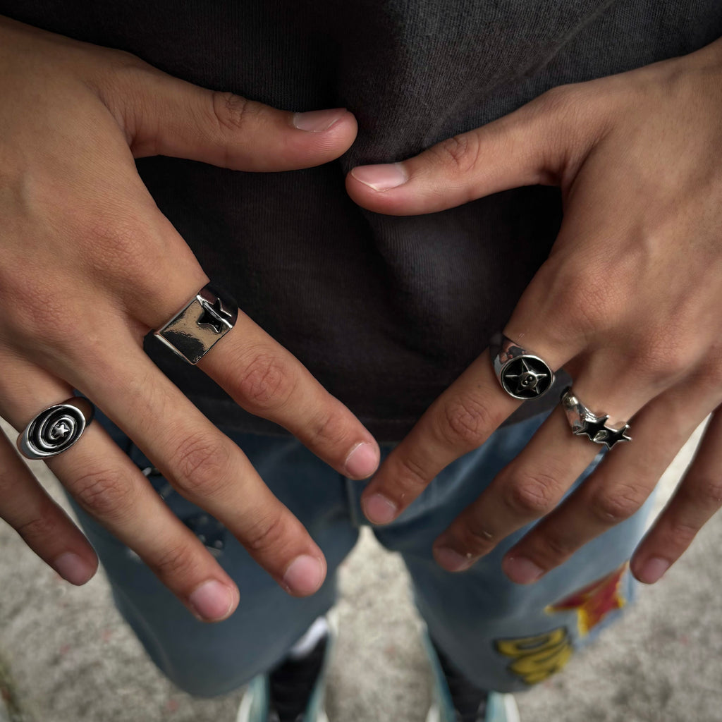 SILVER RING STAR (PACK 4)