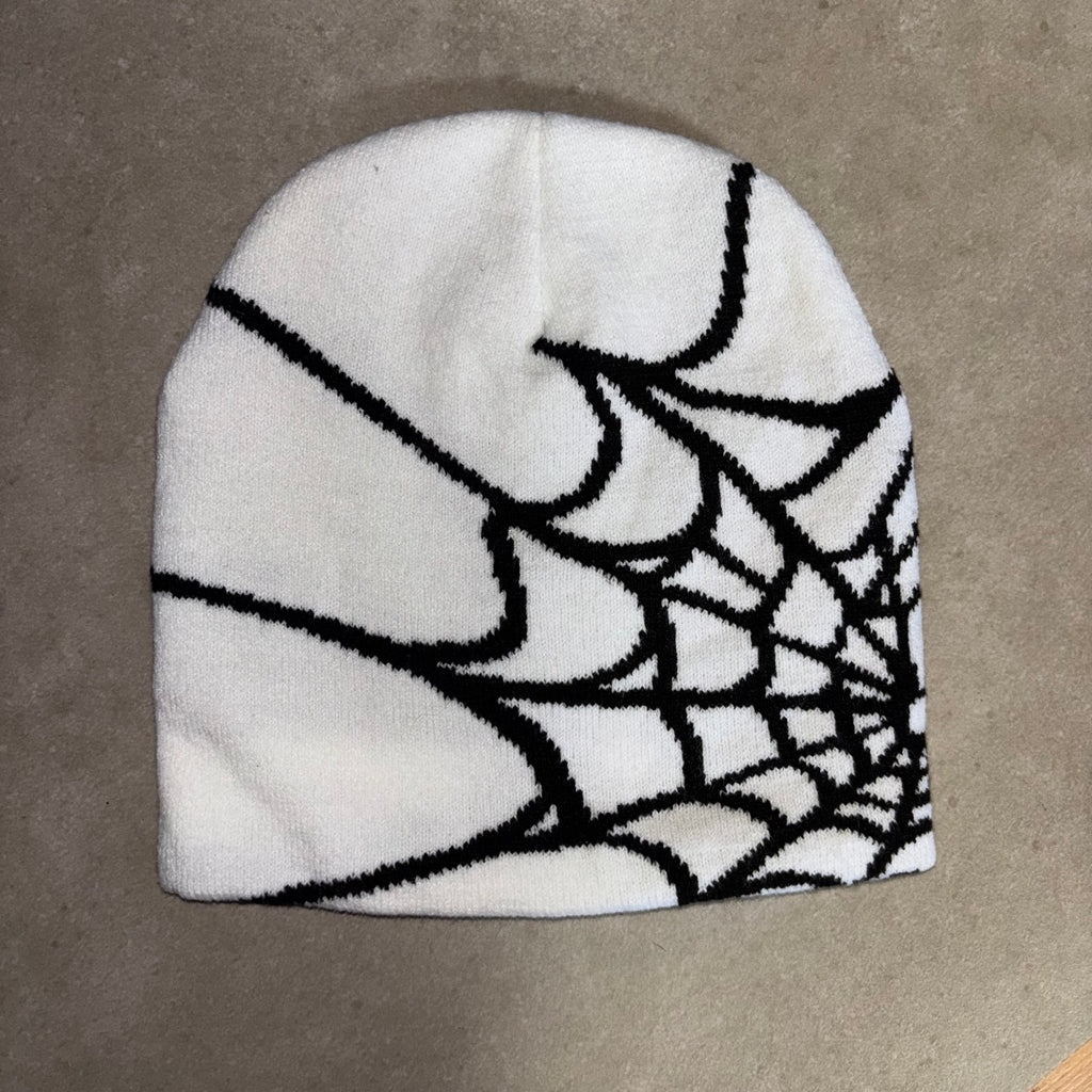BEANIE SPIDERMAN WHITE