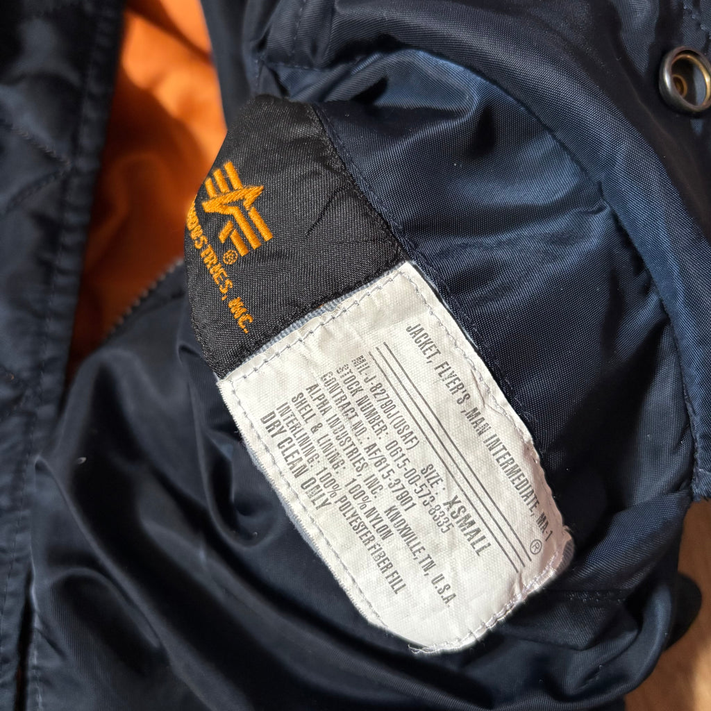 (S) VINTAGE ALPHA INDUSTRIES M1 BOMBER JACKET