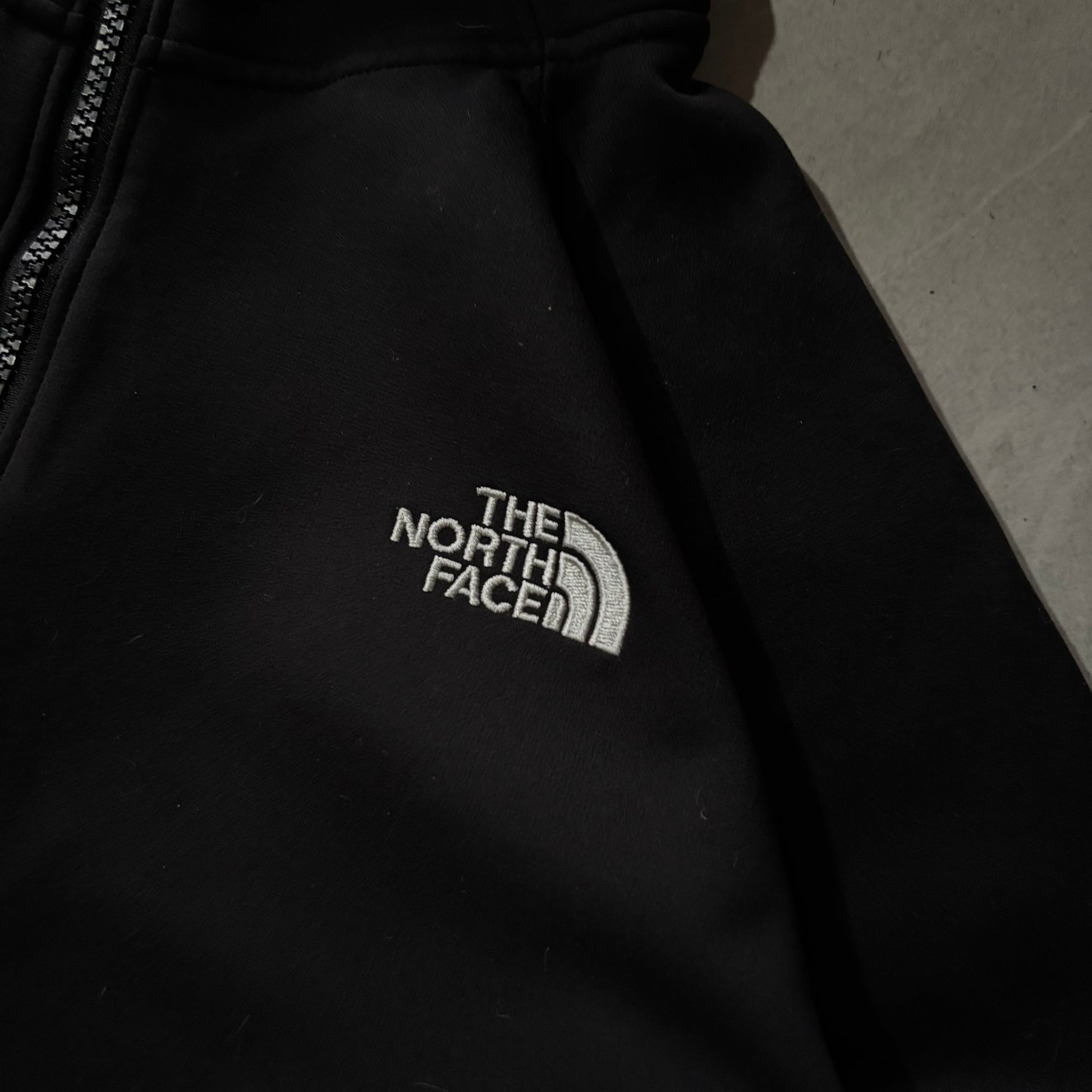 (L) THE NORTH FACE HOODIE FULL ZIP BLACK