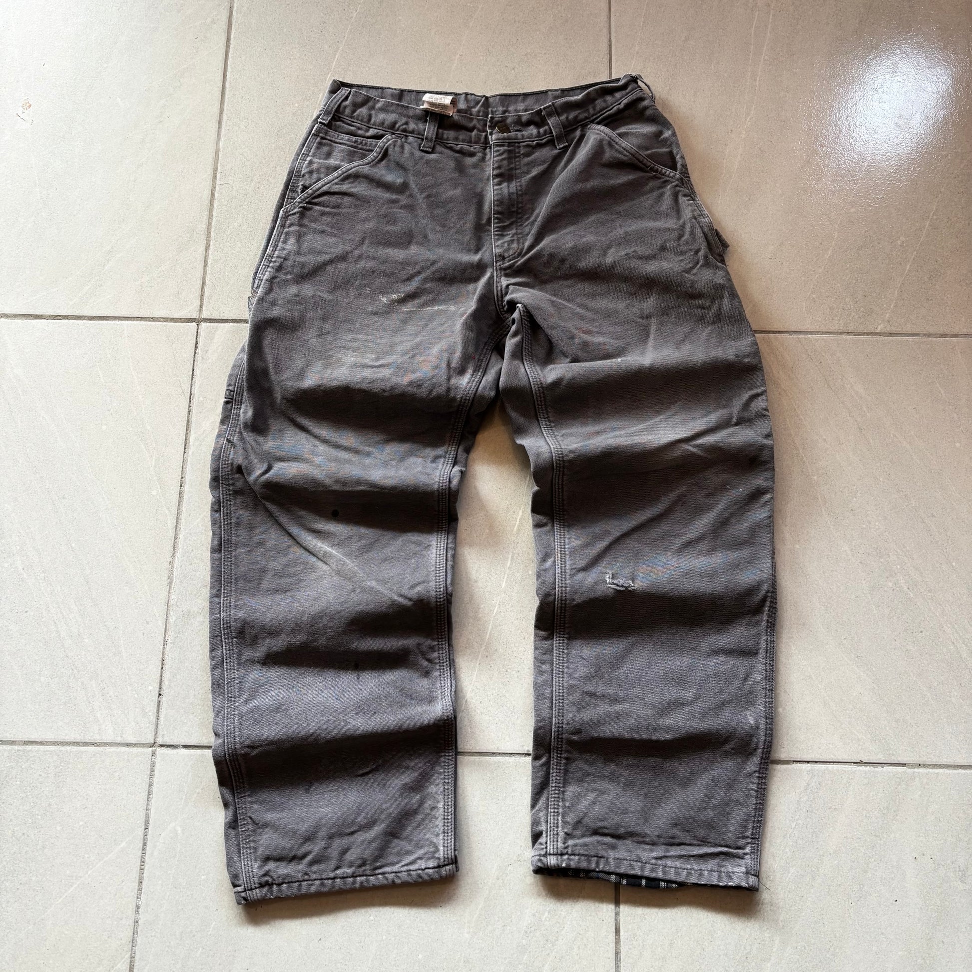 (32/30) VINTAGE CARHARTT BIG LOGO FRANELA PANT