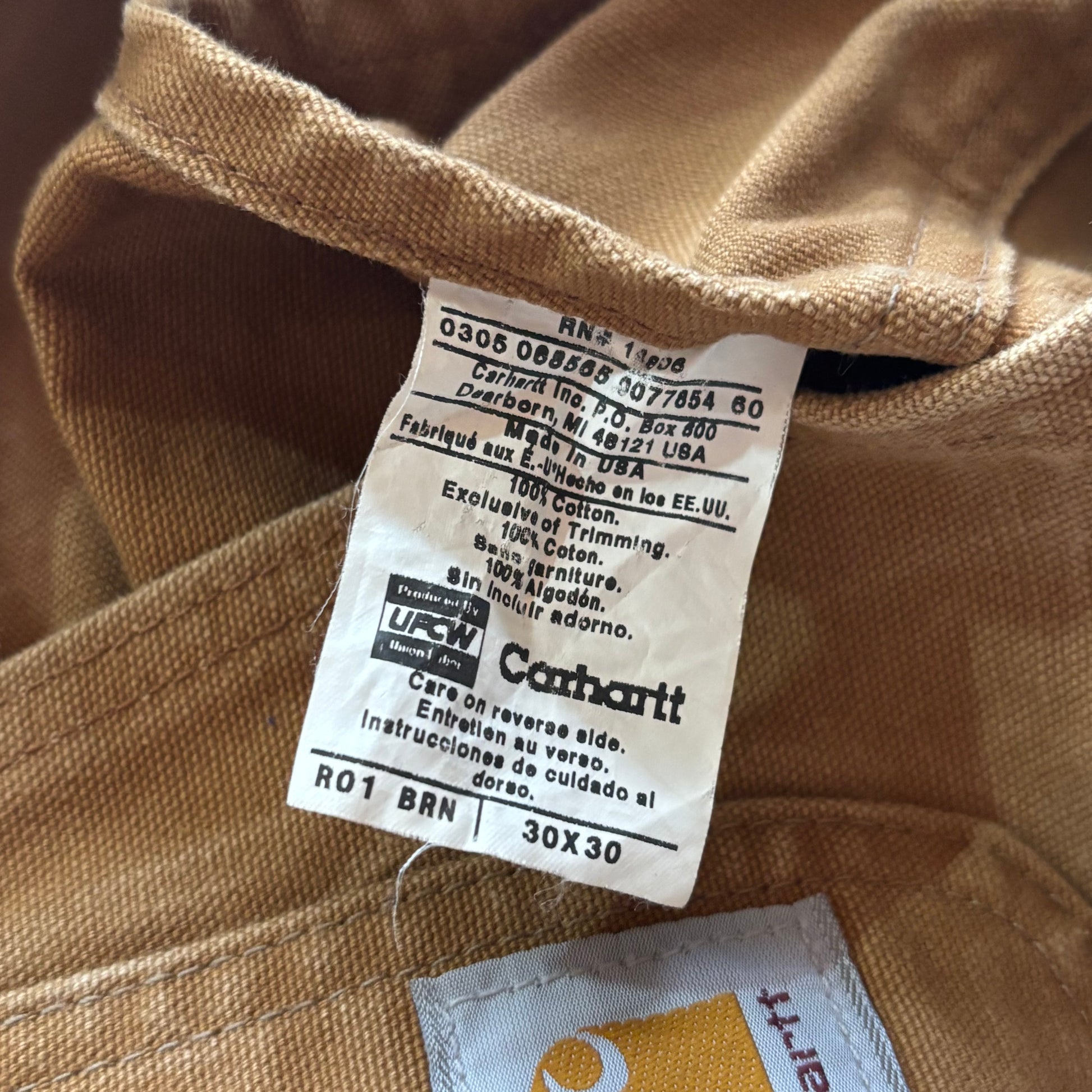 (30/30) CARHARTT OVEROL BEIGE BRN
