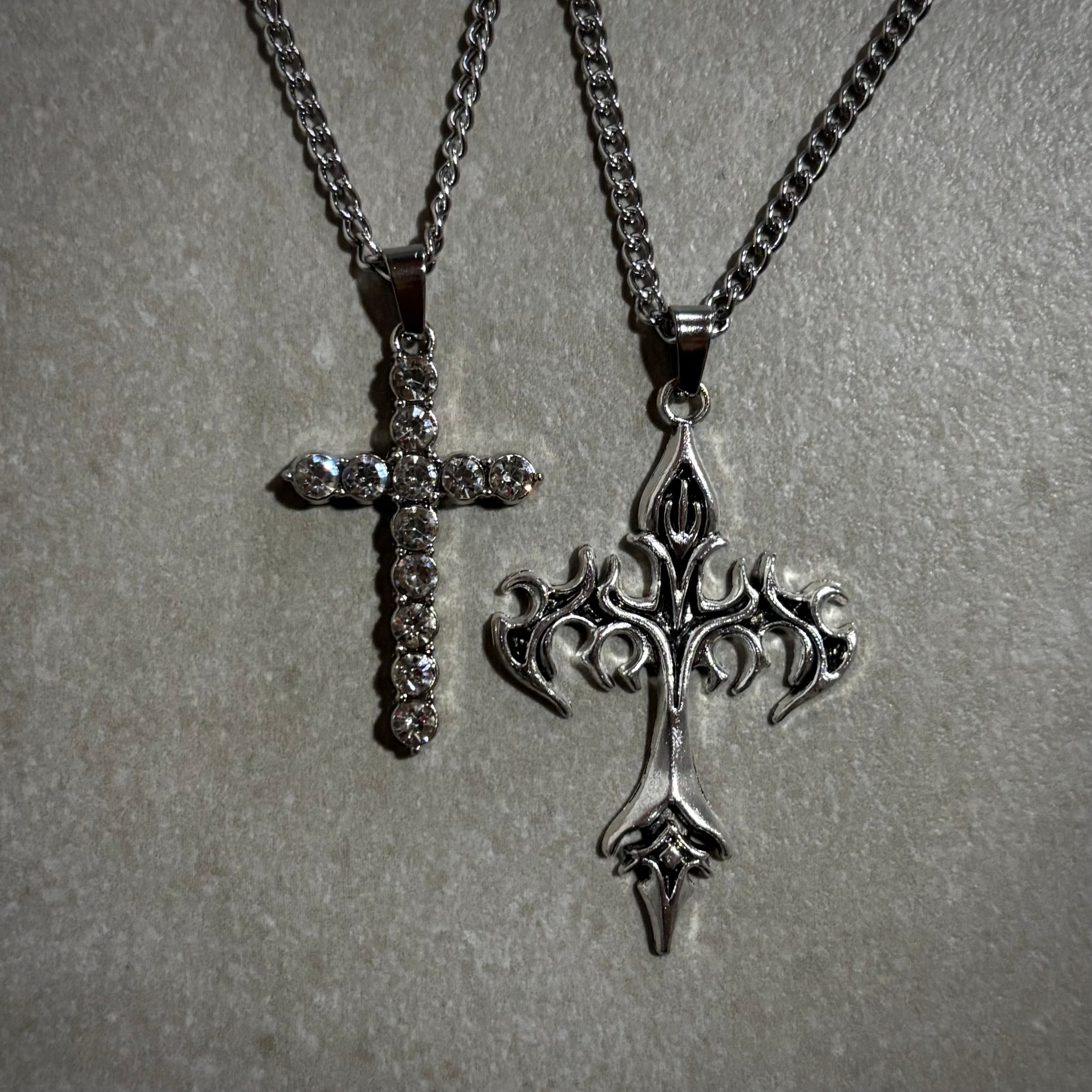 FLAME CROSS NECKLACE (PACK 2)