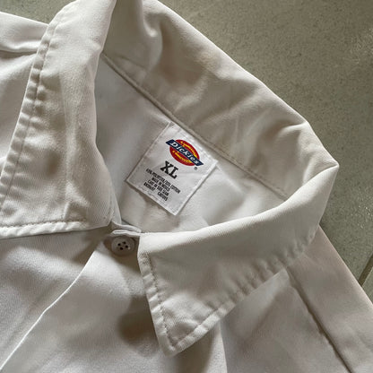 (Xl) Dickies Button Tee - White