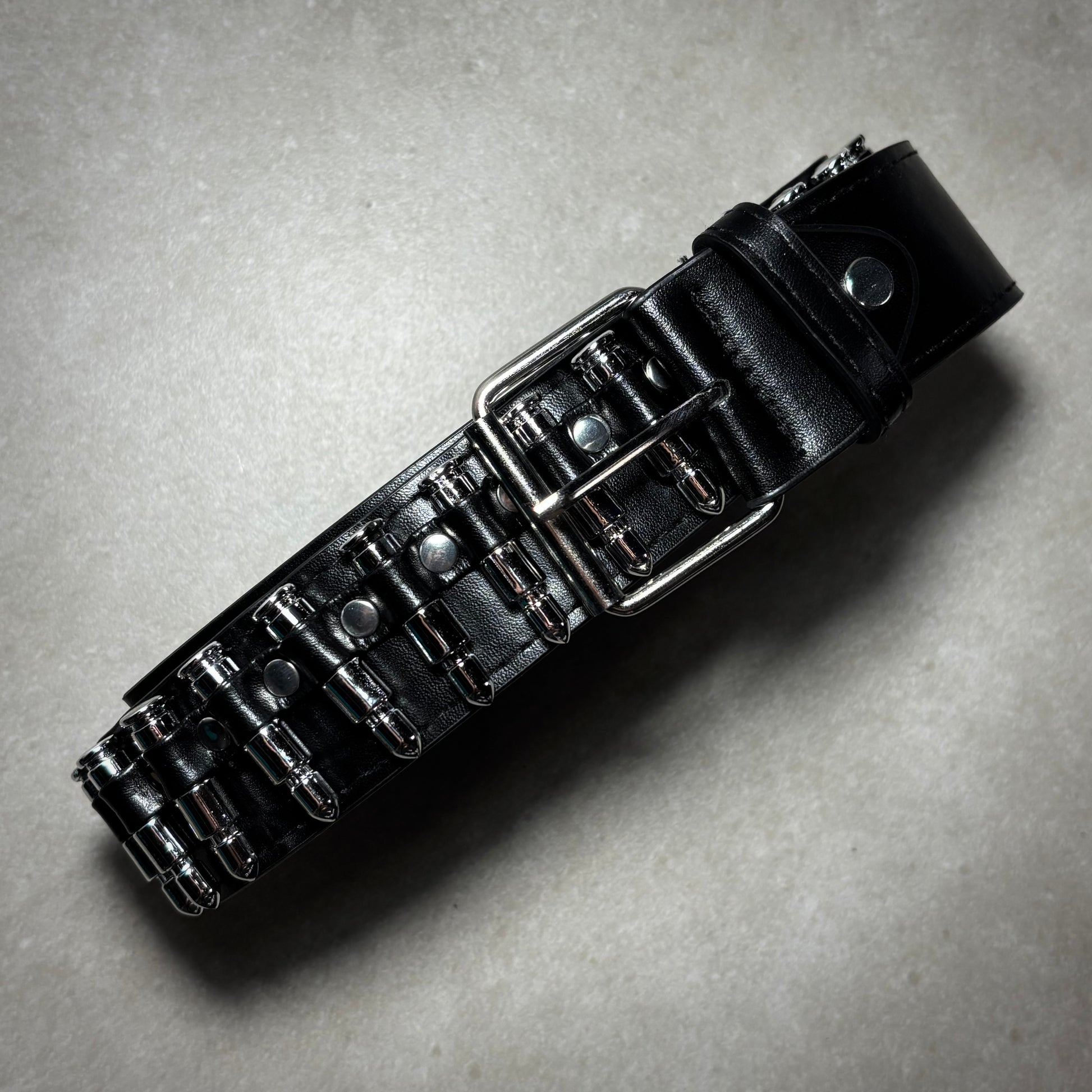LEATHER BULLETS BELT