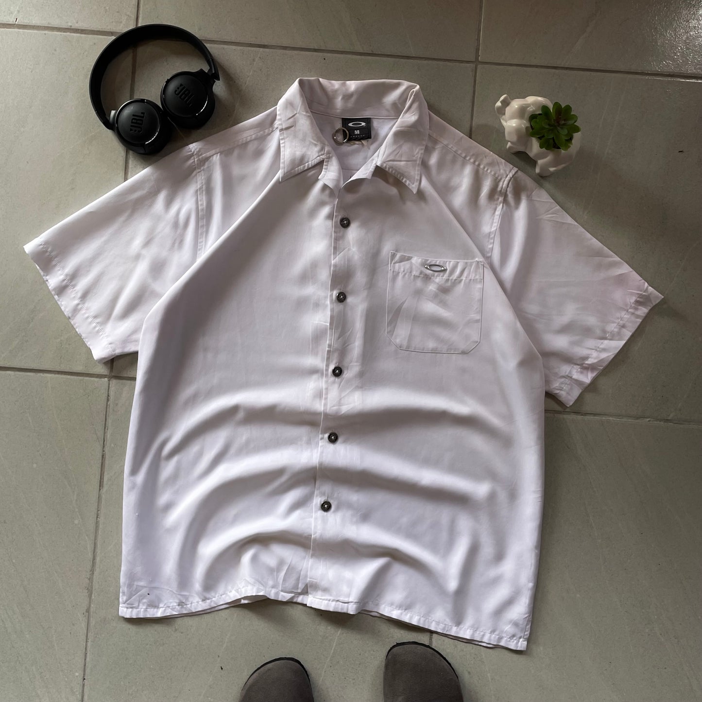 (M) Oakley Button Tee - Acero