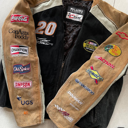 (L Boxy) Chase WILSONS LEATHER Jacket - Tony Stewart NASCAR Home Depot - PERFECT FIT