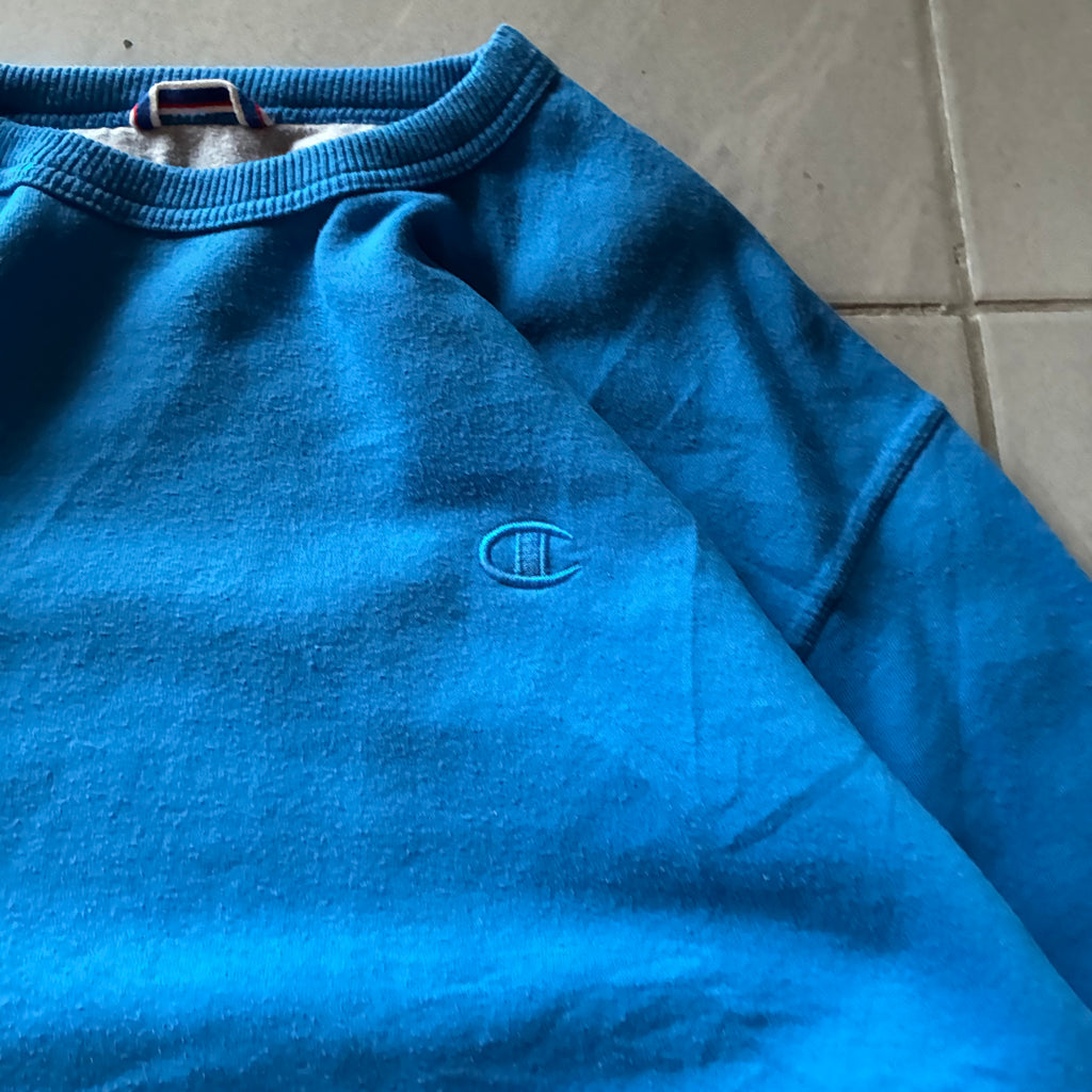 (M) CHAMPION CREWNECK AZUL